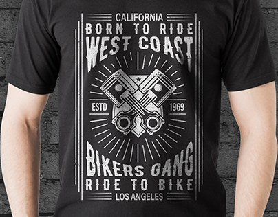 California born to ride t-shirt design