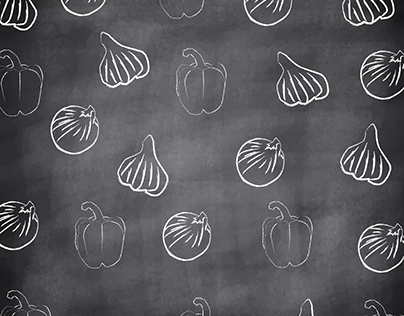 Chalkboard, vegetables