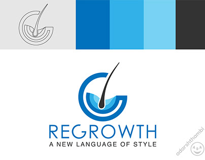 Logo design for Regrowth, a hair and skin clinic.