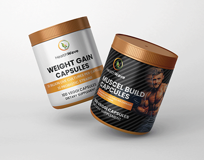 MUSCELS BUILD & WEIGHT GAIN PACKAGING DESIGN