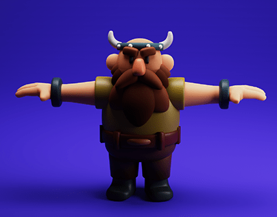 3D Character / the viking man