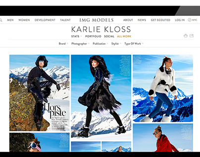 IMG Models: Site Redesign Webby Award Honoree