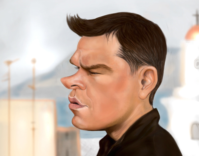 Matt Damon Caricature