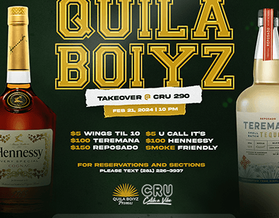 Quila Boiyz Takeover - College Night Flyer