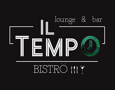 Logotipo, carteles y carta provisional Bistro Il Tempo
