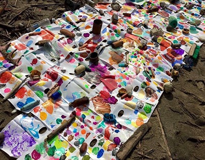 gathering of color -palette on seaside-