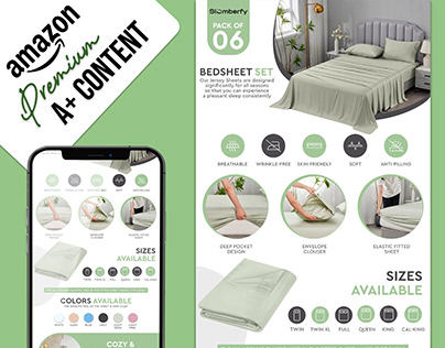 Bedsheet Set Premium A+ || Amazon A+ Content