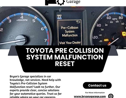Toyota Pre Collision System Malfunction Reset