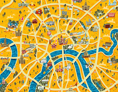 Drawing Map of Moscow