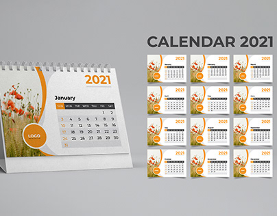 Desk Calendar Design 2021