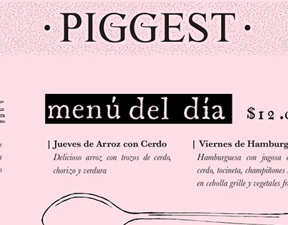 PIGGEST_Menú, Diagramación por Felipe Vargas