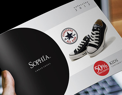 SOPHÍA, urban shoe store. Logo & advertising design