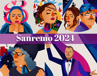 Sanremo 2024 -progetto illustrato