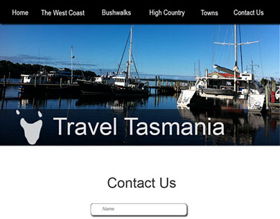 Travel Tasmania - Website Layout