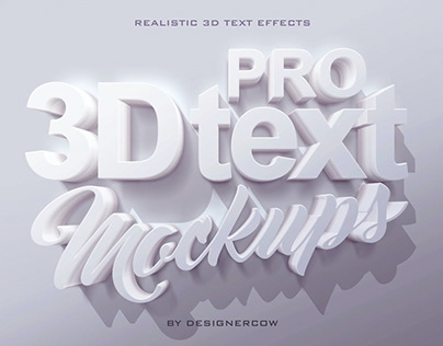 Pro 3D Text Mockups