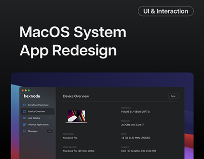 MDM System App Redesign - Mac OS