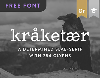 Kråketær – Free typeface