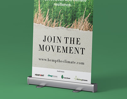 Roll up banner Hemp the climate