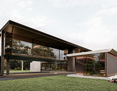 Modern Villa visualization exterior