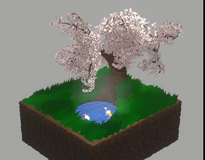 Sakura Tree Minimalist Animation