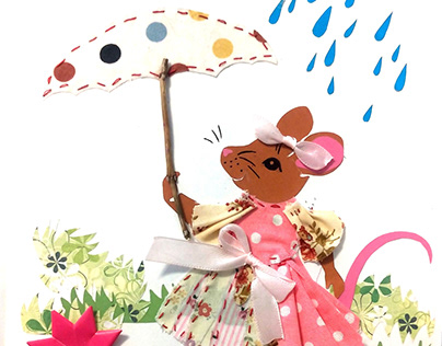 Mouse under an umbrella