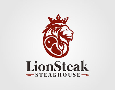 Lion Steak Logo