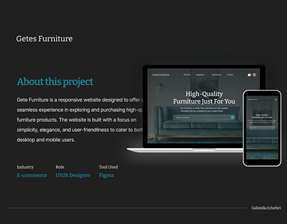Furniture Responsive Website UI Design