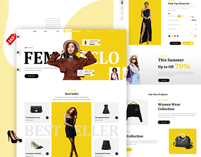 Stylish Fashion Shop Online ECommerce Web Design UI
