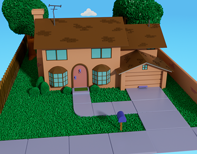 "The Simpsons" 3D Cartoon House