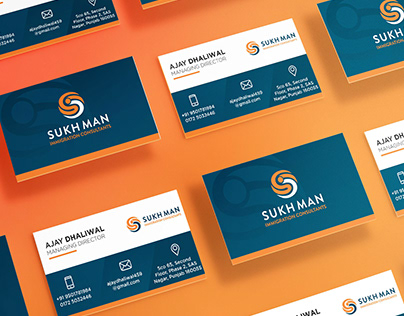 S I C Logo & Business cards | Sukhman Immigration
