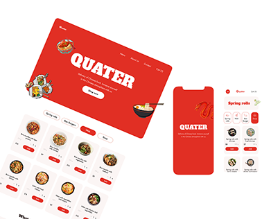 landing page for delivery Chinese food