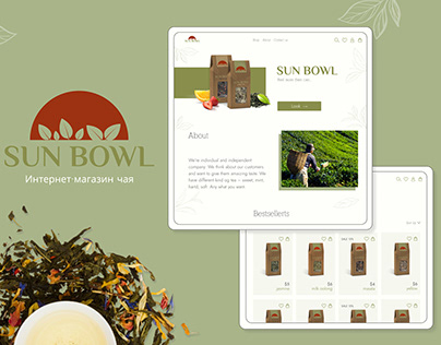 Ecommerce website tea shop | UX UI
