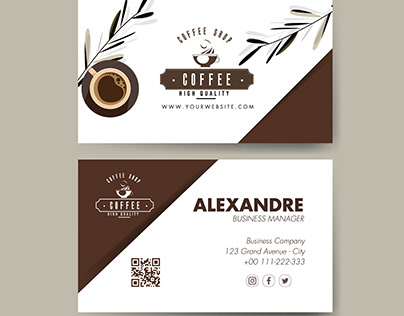 Modern business card design in professional style