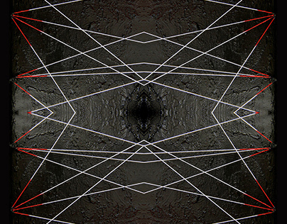 Photomontage symétrique attrape-rêve noir