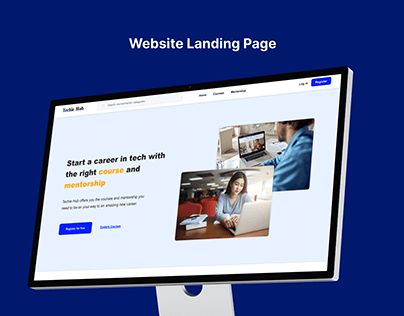 Website Landing Page for an online learning hub