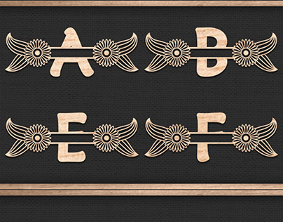 Alphabet Monogram Letter paper cut