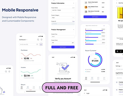Product and Sales Dashboard UI Kit | Free
