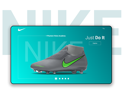 Nike Football Shoe Website Design