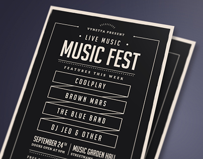 Music Fest Typography Flyer