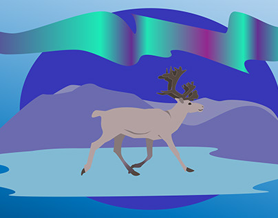 Иллюстрация. Северный олень/Illustration. Northern deer