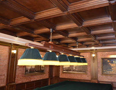 Interior of billiard room