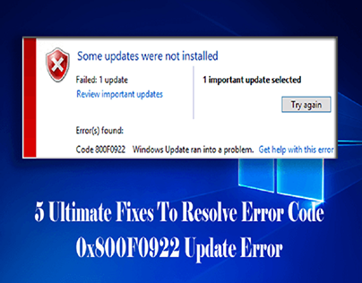 How to Fix Update Error Code 0x800F0922 on Windows 10?