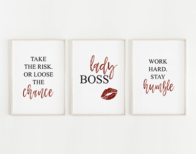Lady boss sign,Office wall decor,Work hard stay humble