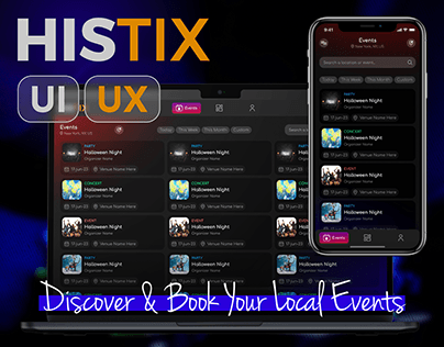 Ticket Booking App | Histix | Mobile App | Web | UI/UX