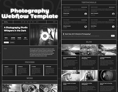 Darkness - Photography Webflow Template
