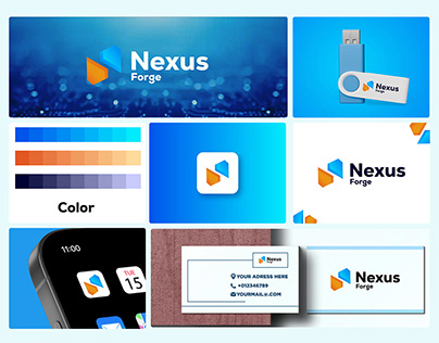Nexus forge brand Logo design