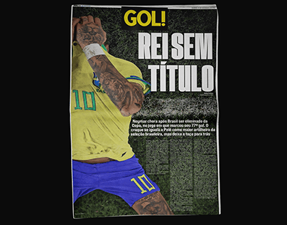 Newspaper cover after Brazil eliminated at World Cup