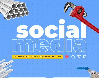 Plumbing service social media banner template design