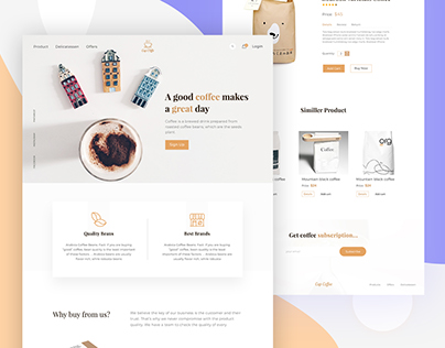 Coffee shop web design