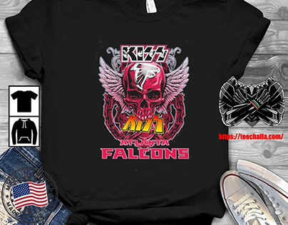 Original Skull Wings Kiss Atlanta Falcons t-shirt